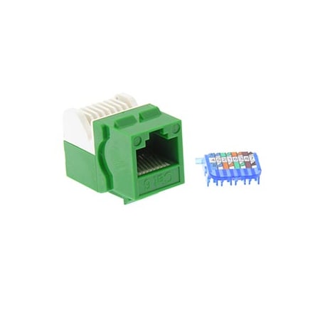 Bestlink Netware CAT6 Tool Less Keystone Jack- Green 101707GN